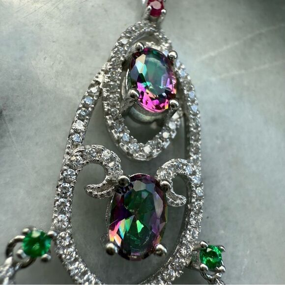 ✨ MYSTIC TOPAZ CHANDELIER PENDANT – SPARKLING STATEMENT PIECE ✨ - Picture 4 of 17